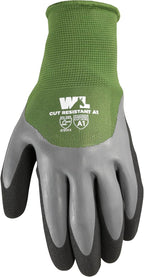 Wells Lamont Men's Waterproof Work Gloves with Latex Double Coating, Green/Black, Large (609L-300)