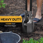 Heavy Duty Post Hole Digger with Fiberglass Handle Manual Fence Post Diggers,58 inches