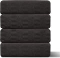 4 Piece Oversized Bath Towels Set 35x70 Inches, Black Brown Extra Large Soft Bath Sheet Chair Towels 600 GSM Highly Absorbent Quick Dry Towels Set for Bathroom Hotel Spa…