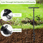 Post Hole Digger, Hand Auger Spiral Drill for Planting, 38 Inch Long Post Hole Digger Manual Earth Auger for Fence Posts, Sand, Bulb, Seedlings, Tree, Mail Box, Non Slip T Handle