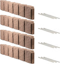 Beuta Landscape Edging | Garden Edging Border | Faux Stone Block XL for Lawn Edging, Flower Beds & Yard Edging – 4 Pack | Each Section Has 6 Blocks 48" L x 4" W x 9.5" H | 12 Spikes | Cobblestone