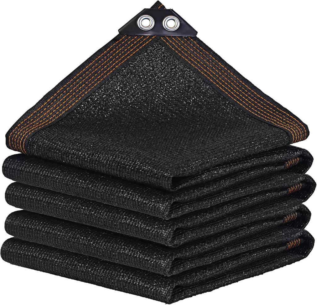 winemana Black Shade Cloth 70%, 8x10 FT Mesh Tarp - Garden Shade for Greenhouse, Patio, Vegetables, Plants Cover and Chicken Coops, Sun Shade Net for Outdoor Protection with Reinforced Grommets