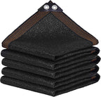 winemana Black Shade Cloth 50%, 8x10 FT Mesh Tarp - Garden Shade for Greenhouse, Patio, Vegetables, Plants Cover and Chicken Coops, Sun Shade Net for Outdoor Protection with Reinforced Grommets