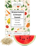 Woods Creek Seeds: Crimson Sweet Watermelon Seeds for Planting - Over 45 Heirloom Watermelon Seed Pack - Non-GMO Fruit Seeds for Planting Home Garden or Outdoors - Mini Watermelon Seeds for Gardeners