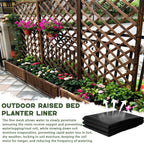 Wshxjzyay 63 * 114 inch Raised Garden Bed Liner, Non Woven Fabric Liner for Large Veg Trough, Keeps Soil Contained and Water Drained