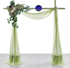 MDS Halloween Chiffon Draping Fabric - 1 Panel, 30" Wide x 50ft Long - Sheer Spooky Arbor & Canopy Drapery for Haunted House Backdrops, Party Ceilings, DIY Costumes & Themed Events - Sage Green