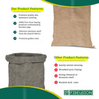 Heavy Duty Reusable Burlap Sacks (Set of 6) – 24" X 40" Perfect Sack Race Bags for Adults and Kids, Outdoor Lawn Games, Vegetable Storage & Gardening - 50lbs Capacity Potato Sacks