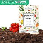 Woods Creek Seeds: San Marzano Tomato Seeds for Planting - Heirloom Tomato Seeds for Planting Outdoors, Indoors, Patio or Home Plant Garden - Non-GMO Seed Pack of Tomatoes for Italian Paste Variety