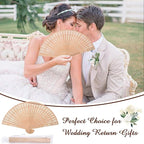 20Pcs Personalized Folding Hand Fans Custom Engraved Summer Wedding Fans,Personalized Wooden Fans Party Favor Bridal Shower Gifts for Guests