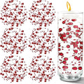 100 PCS Artificial Floating Beads for Centerpieces Vases, Red 8+3mm String Beads for Wedding Party Faux Pearl String for Decorating, String Pearls for Crafts Vase Filler