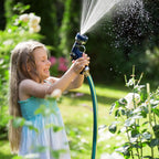 Solution4Patio Long Leader Green Garden Hose 5/8 in. x 50 ft. -Kink Free, No Leaking, Male/Female Fittings -Heavy Duty Durable Flexible Lightweight Water Pipe -Brass Aluminum Ends for Household & Yard