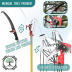 Pole Saws for Tree Trimming, 7.3-27 ft Extendable Tree Trimmers Long Handle Pruner, Sharp Steel Blade and Scissors High Branches Trimming, Tree Pruner, Tree Saw (7.3-27 ft with Scissors)