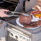 Grilling Accessories by Magnum Grill - 3 Piece BBQ Tools Set with 18" Grill Tongs for Cooking, BBQ Grill Mat and Extra Strong Magnetic Hook for Hanging on Barbeque - Heavy Duty Metal Tongs Grill Set