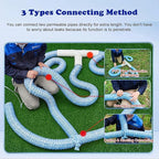 French Drain Pipe for Lawn, 2" 3" 4" 6" Corrugated Perforated Drains Pipes 3 5 12 25 50 100 Ft- Soil Infiltration Ground Water Drainage(Blue-Dia 5cm(2in),L 90ft)