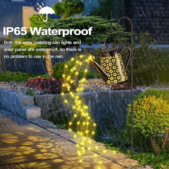 90 LED Solar Watering Can with Lights, Waterproof Large Hanging Lantern Landscape Solar Lights Outdoor Garden Decor for Outside Yard Porch Gardening Gifts for Mom Birthday Mother's Day