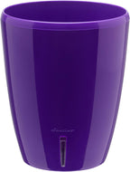 Santino 5.5 Inch ORCHIDEA Self Watering Pots for Orchids in Violet - Decorative Wicking Planter with w/Great Aerification, Drainage and Water Level Indicator