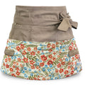 MILCIL Gardening Apron Women, Half Floral Serve Garden Apron with 8 Pockets