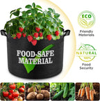 5 Pack 7 Gallon Grow Bags, Thickened Nonwoven Fabric Planter Pots with Handles, Heavy Duty 300G Garden Pots for Tomato, Potato and Vegetable