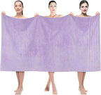 American Soft Linen 35x70 Jumbo Large Bath Towels, 600 GSM 100% Cotton Turkish Bath Sheet, Oversized Luxury Bath Towels for Bathroom Beach and Pool, Lilac