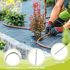Pelopy 200 Pcs 5/8" Irrigation Drip Tubing Stakes 5 in J-Shaped Landscape Staples Garden Drip Line Stakes Soaker Hose Pins for Lawn Plant Yard Fence Ground Drips Systems, Sliver