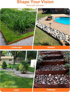 Vinci Landscape Edging Border, 40" L x 8" H 3Pack 10FT Total Black Galvanized Steel Garden Edging,Easy Installation,Sturdy Elegant Metal Lawn Broder for Flower Beds, Pathways, Paver Edges and Yard