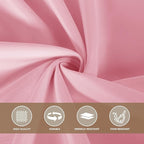 sancua Square Tablecloths 54x54 Inch, 2 Pack - Pink Fabric Table Cloth for Square or Round Tables, Washable Polyester Table Cover for Dinner, Holiday Party, Decorative Display Tables