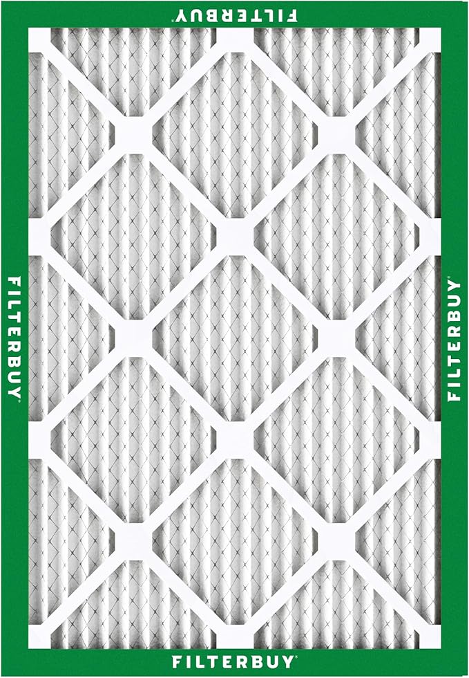 Filterbuy 20x23x1 Air Filter MERV 8 Essential Dust & Allergy Defense (5-Pack), Electrostatic Pleated HVAC AC Furnace Filters Replacement, Made in USA (Actual Size: 19.50 x 22.50 x 0.75)