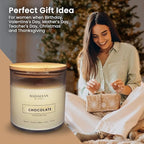 Scented Candles Clearance, Wooden Wick Soy Candles in Glass Jar, Relaxation Gifts for Women, Bath and Body Works Candles for Home Scented, Room Decor Natural Candles (Chocolate)