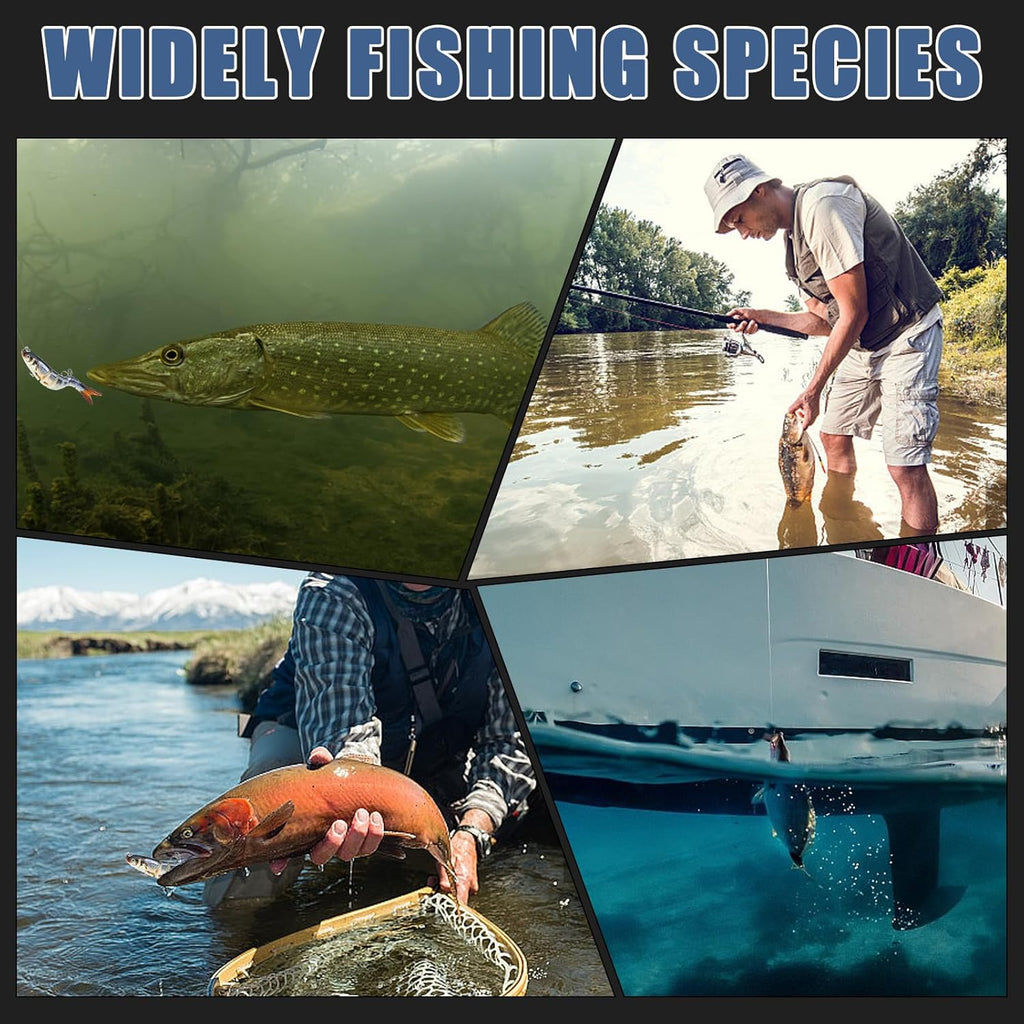 Fishing Lures for Bass Trout Topwater Multi Jointed Swimbaits Slow Sinking Bionic Swimming Lures Bass Freshwater Saltwater Bass Lifelike Fishing Lures Kit