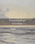 InSimSea Framed Wall Art for Living Room Vintage Ocean Scenery Wall Art Canvas Wall Decorations Maritime Scenes Artworks Canvas Prints Bathroom Pictures Farmhouse Office Home Wall Decor 8x10in