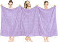 American Soft Linen Oversized Bath Sheet 40x80 Extra Large for Bathroom, 600 GSM 100% Cotton Turkish Jumbo Bathsheet Towels for Adults, Lilac Bath Sheet