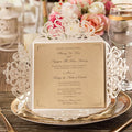 Hosmsua 50PCS Ivory Laser Cut Wedding Invitation Cards with Envelopes 6.3 x 6.3 Inch Hollow Rose Invitations for Wedding Bridal Shower Invite (Ivory, Blank)