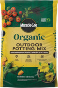 Miracle-Gro Organic Outdoor Potting Mix, for Outdoor Container Plants, Contains Quick-Release Natural Fertilizer, OMRI Listed, 16 qt.
