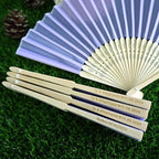 20pcs Personalized Purple Folded Hand Fans, Custom Folding Hand Fans for Wedding Guests, Wedding Gift Party Favors Church Fans Handheld, Birthday Party Supplies Bridal Shower Gifts