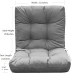 QILLOWAY Outdoor Chair Cushion for Patio Furniture, Waterproof Patio Cushions Set of 4 with Ties, Fade Resistant Replacement Pads for Outdoor Rocking Chairs,Grey