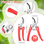 Chumia 30 Garden Flower Shears Pruning Scissors Heavy Duty Plant Scissors Trimming Garden Clippers Hand Tree Pruner for Yard Gardening Plants Hedge Flower Tree Cutting Secateurs (Orange)