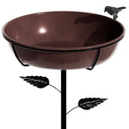 Polyjkl 3" Deep Metal Bird Bath for Outdoors 40in Tall, Removable 13" Dia Birdbath Bowl with Stable Stake, Vintage Birdbaths and Bird Feeders for Outside Garden Yard Patio Lawn Decor(Antique Bronze)