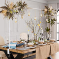 Over The Table Rod Stand with Clamps, Adjustable 32''-79'' Tall 32"-131" Length, White Table Arch Stand Metal Balloon Frame Hanging Rod for Weddings Birthdays Party Garden Arbors Decoration