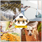 4 Way Hose Splitter with 4pcs Garden Hose Extension Adapter