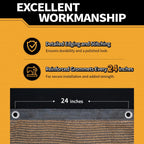3x40Ft Garden Privacy Fence Screen, 180GSM Heavy Duty 90% Blockage Windbreak Mesh Tarp with Reinforced Edges & Anti-Rust Grommets, Includes Zip Ties for Garden, Yard, Backyard, Outdoor, Mocha