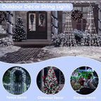 33Ft 100LED Fairy Lights Plug in, Waterproof String Lights Outdoor & Indoor 8 Modes with Timer, Christmas Light Bedroom Decor, Twinkle Light for Girl's Room Garden Christmas Decorations (Cool White)