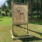 Throwing Axe Set, 16.5" Throwing Tomahawk with 1065 High Carbon Steel & Wooden Handle, Perfect for Axe Throwing Game for Backyard, Competition and Recreation