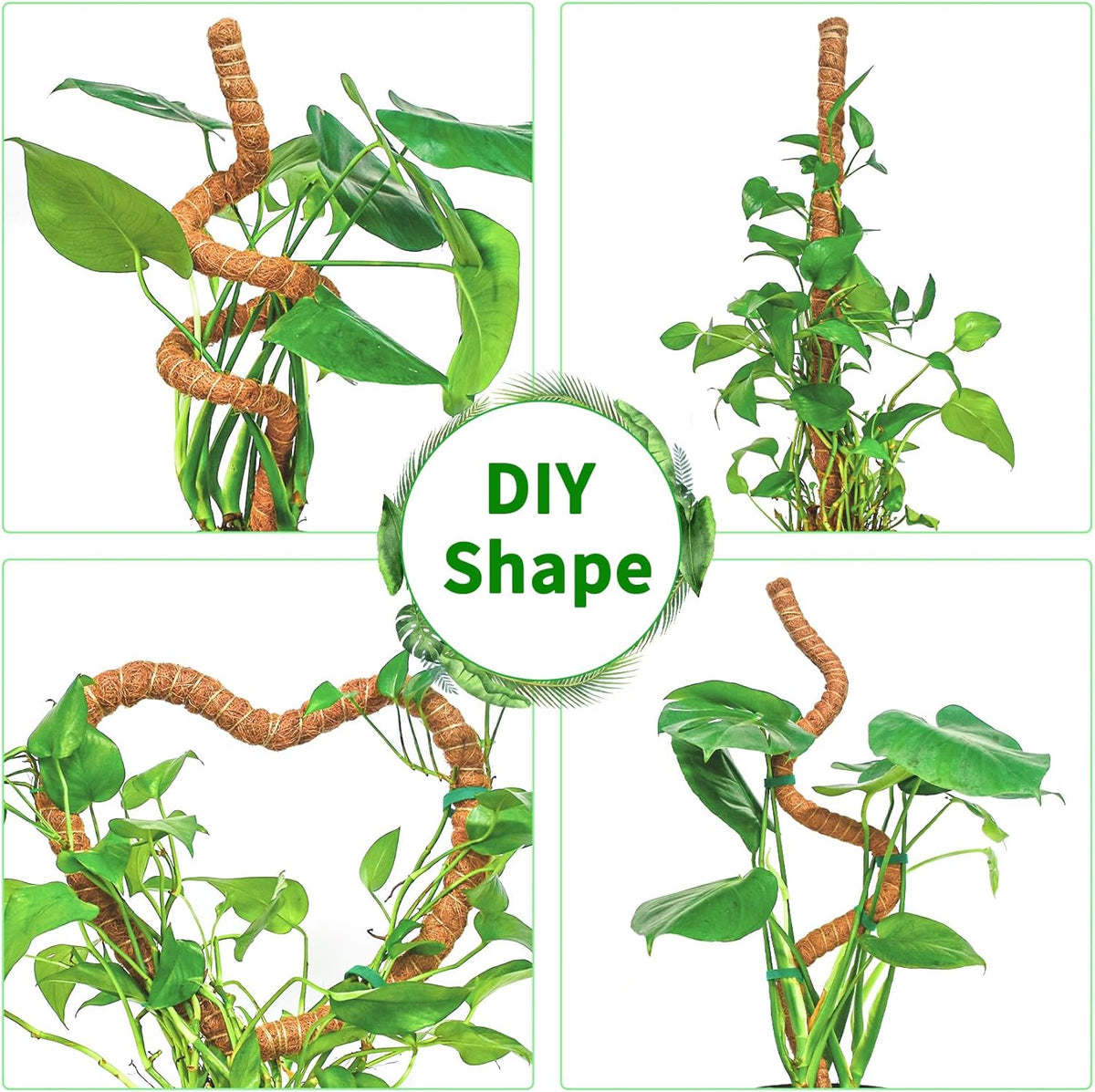 3 Pack Moss Pole, 26.8-Inch Moss Poles for Plants Monstera, Bendable Plant Support Stakes for Climbing Plants Indoor, Garden Trellis Plant Stick for Potted Plants, Pothos Philodendron