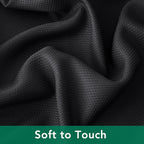 Biscaynebay Textured Fabric Tablecloths 60x108 Inches Rectangular, Black Water Resistant Spill Proof Tablecloths for Dining, Kitchen, Wedding and Parties, Machine Washable