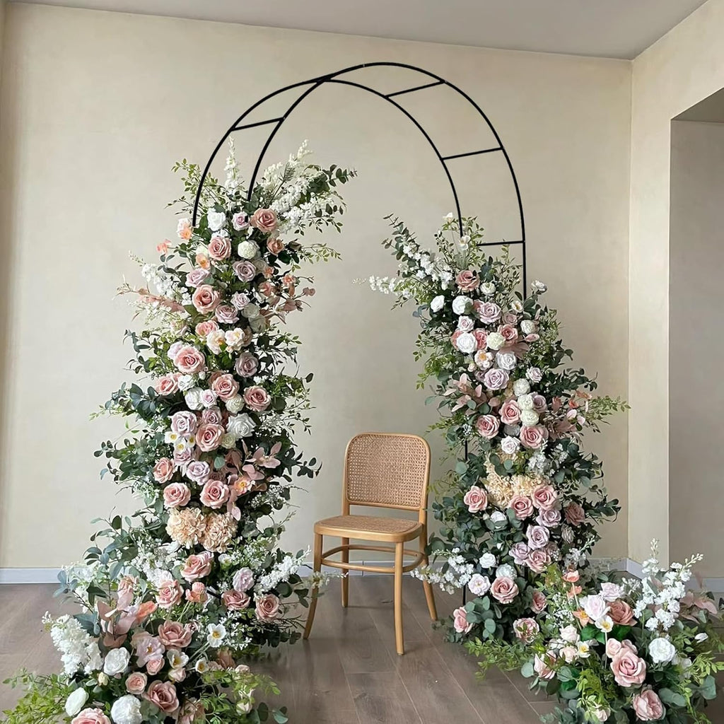 Iron Pergola Arbor Practical, 7.9 Feet High x 4.6 Feet Wide, Assemble Easily for Various Climbing Plant Wedding Garden Arch Bridal Party Decoration Wide Arbor, 2 Pack