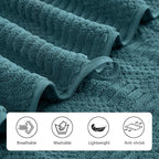 8 Piece Extra Large Bath Towels Set,2 Oversized 35"x70" Bath Towel Sheets,2 Hand Towels and 4 Washcloths 600 GSM Highly Absorbent Quick Dry Towels Set for Bathroom Hotel Turquoise