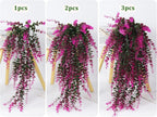 Fake Monkey Plants Hanging Eucalyptus Vines Fake Vines Faux Hanging Plants for Outdoor Garden Yard Backdrop Decor Indoor Room Table Wall Home Hanging Decoration(Fuchsia)
