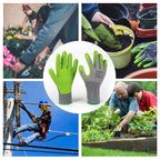 6 Pairs Eco Latex Palm Coated Garden Work Gloves by WORKPRO