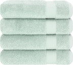 Cotton Paradise 4 Piece Turkish Bath Towels for Bathroom, 100% Cotton Extra Large Soft Plush Towels Bathroom Set, Mint Green