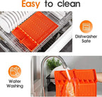 Silicone Griddle Tool Mat for Blackstone, 16"x11.5" Easy to Clean Heat Resistant Non-Stick Antislip Spatula Mat for Outdoor Grill BBQ Cooking Kitchen Counter (Orange)